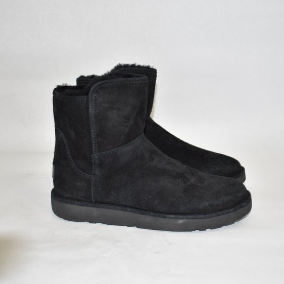 UGG Abree II Sheepskin Mini Boot BLACK 6 (SE7 - Picture 5 of 8